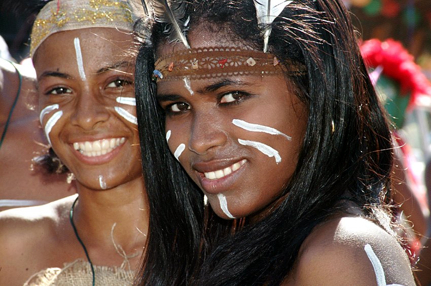Фото жителей Доминиканы во время карнавала